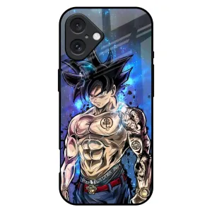 Luxury Shine Branded Anime Glass Case for iPhone 16 Plus