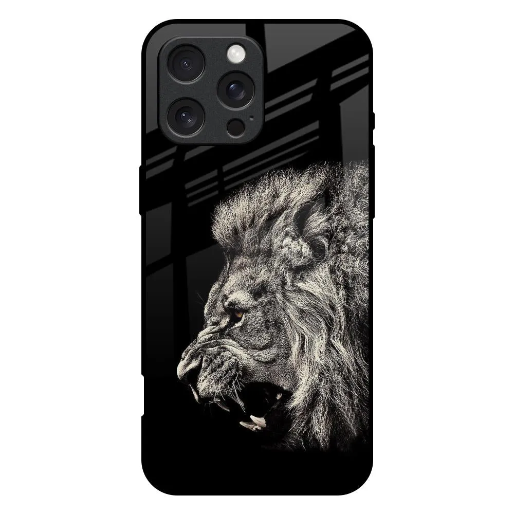 Brave Lion Glass Case for iPhone 16 Pro Max Vivid Gradient Portable Fit