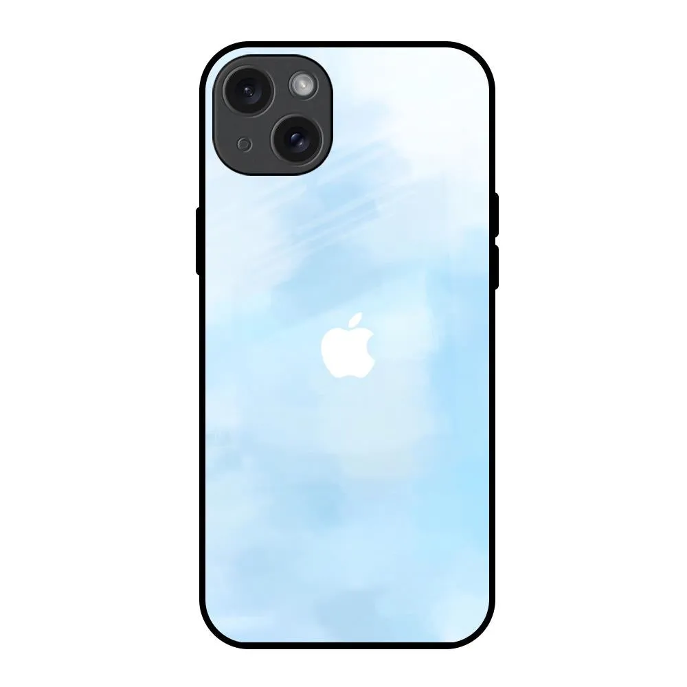 Bright Sky Glass Case for iPhone 15 Plus Matte Design Texture
