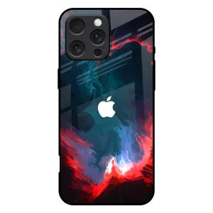 Brush Art Glass Case For iPhone 16 Pro Max Durable structure
