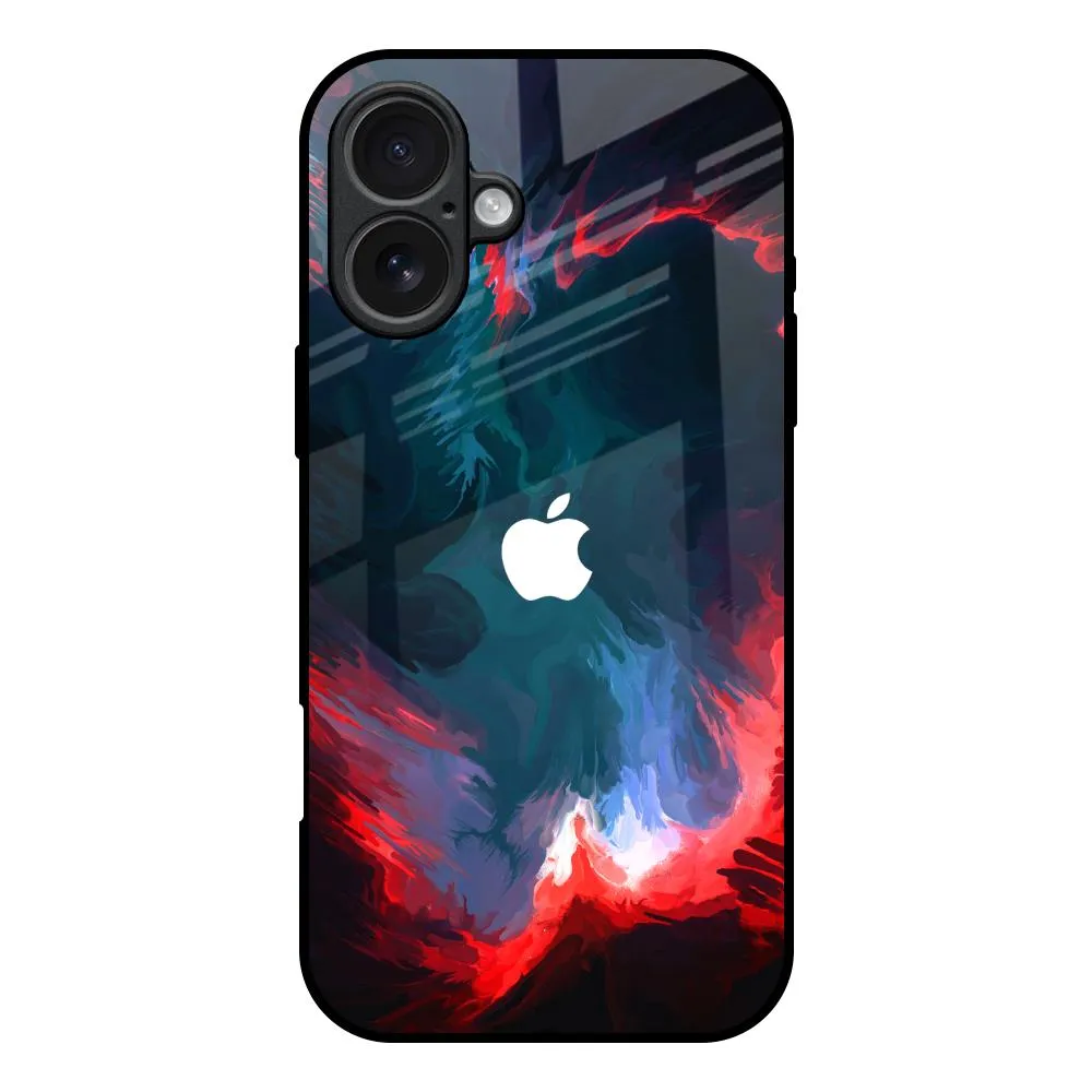 Rugged Look Finish Brush Art Glass Case For iPhone 17