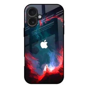 Rugged Look Finish Brush Art Glass Case For iPhone 17