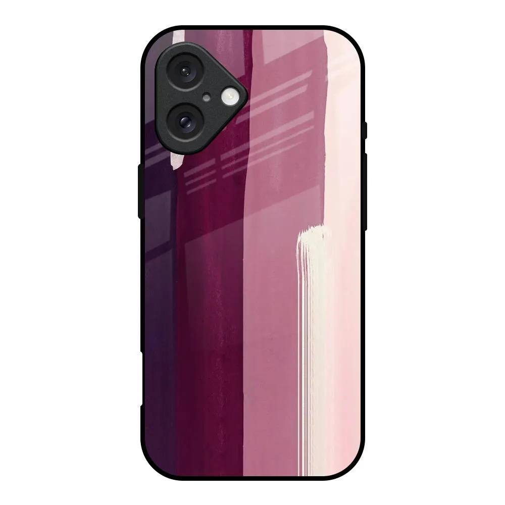 Brush Stroke Art Glass Case for iPhone 16 Soft Protection Layer Waterproof Design