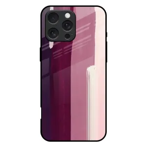 Brush Stroke Art Glass Case for iPhone 16 Pro Max Modern Texture Build