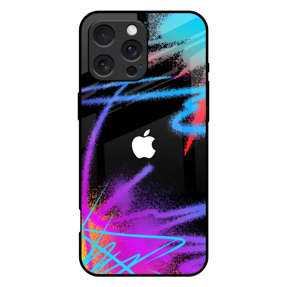 Smooth Surface Layer Brushy Color Glass Case for iPhone 16 Pro Max