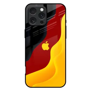Carnelian Gold Glass Case for iPhone 16 Pro Max Matte Finish Matte Look