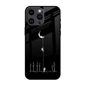 Catch the Moon Glass Case for iPhone 14 Pro Max Bold Look Classic Style
