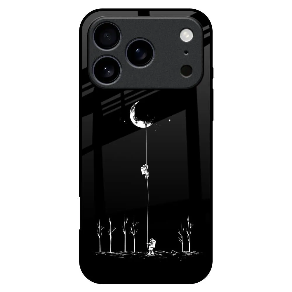 Student Friendly Durable Design Catch the Moon Glass Case for iPhone 17 Pro Max