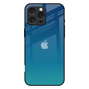 Vibrant Finish Celestial Blue Glass Case For iPhone 16 Pro Max