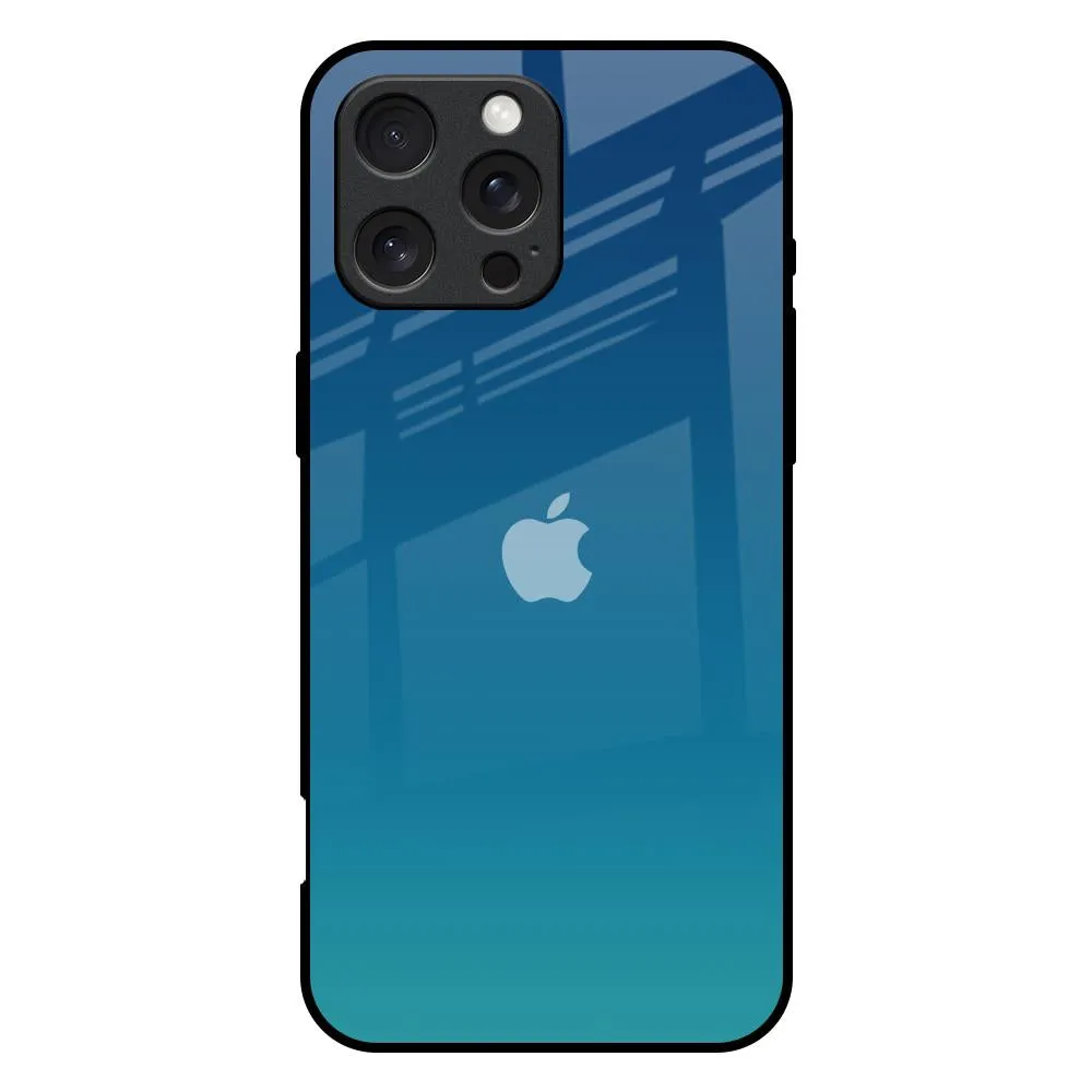 Vibrant Finish Celestial Blue Glass Case For iPhone 16 Pro Max