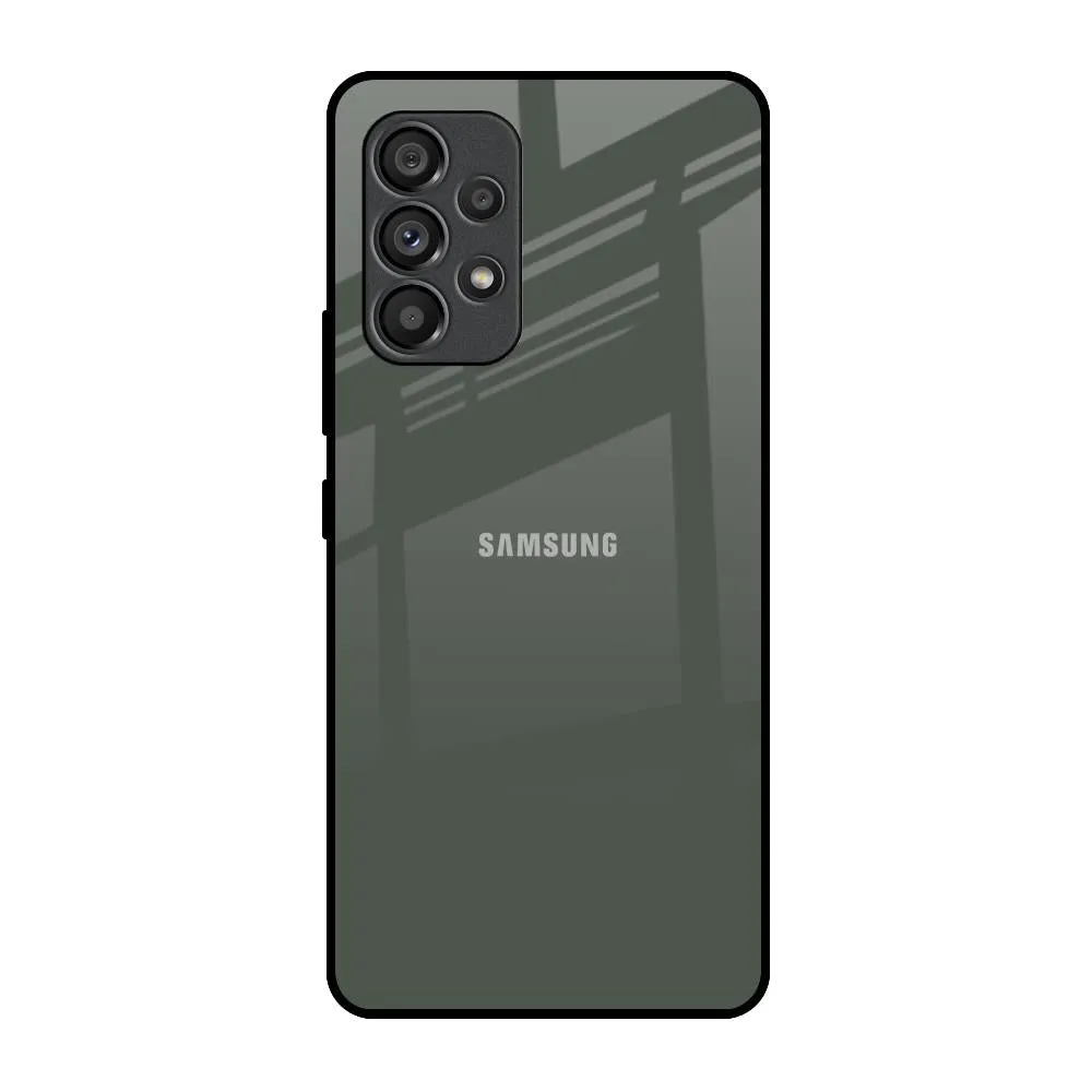 Classic Look Stylish frame Charcoal Glass Case for Samsung Galaxy A53 5G