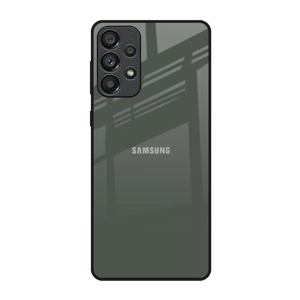 Charcoal Glass Case for Samsung Galaxy A73 5G Rugged Grip Flexible Edge Texture