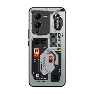 Techno Vibes Glass Case for Vivo V25 Pro Matte Surface Design clean design