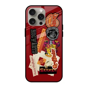 Gryffindor Glass Case for iPhone 15 Pro Max Hand Friendly Durable Pattern