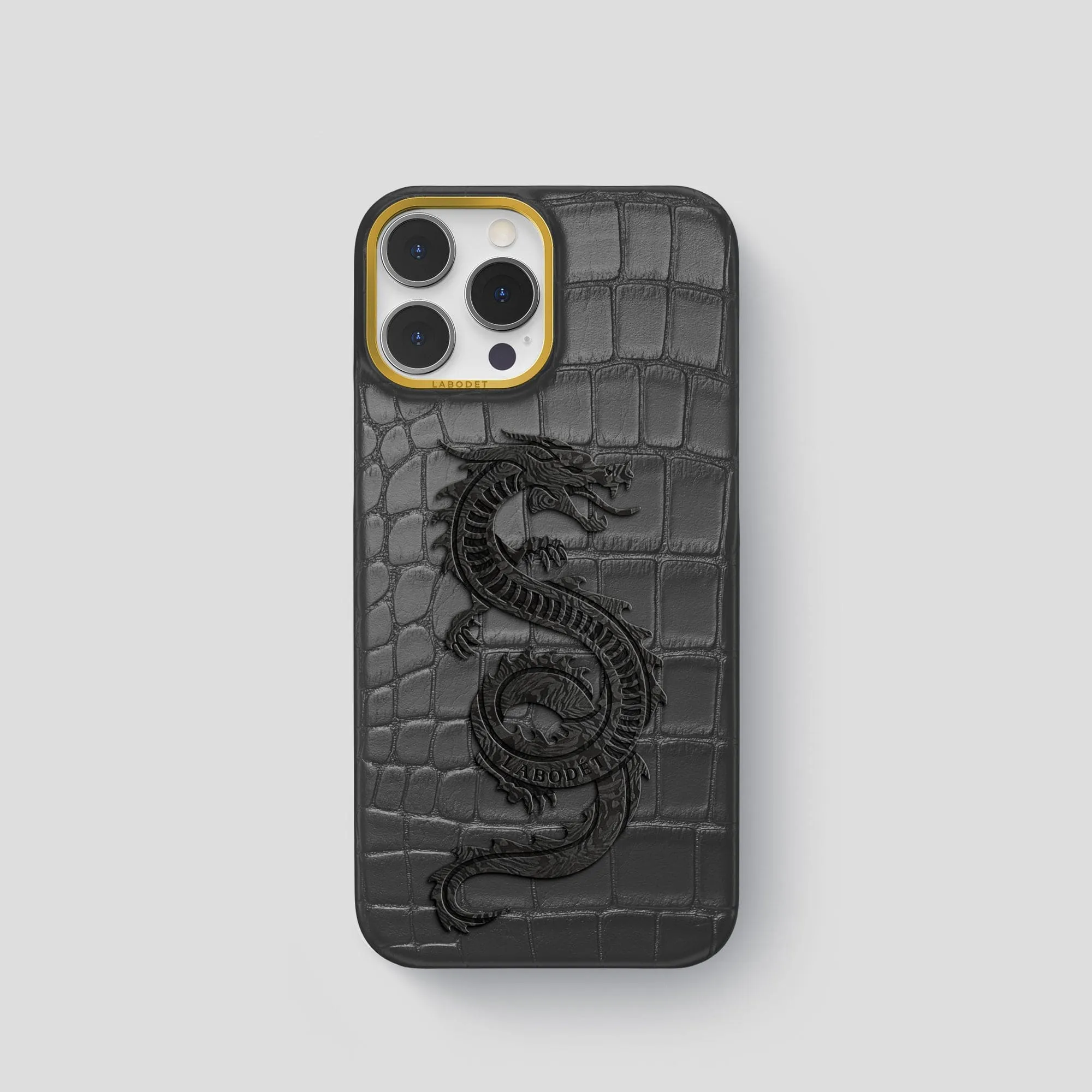 Stylish Grip Texture Shock shield Classic Case With Carbon Dragon For iPhone 15 Pro In Alligator