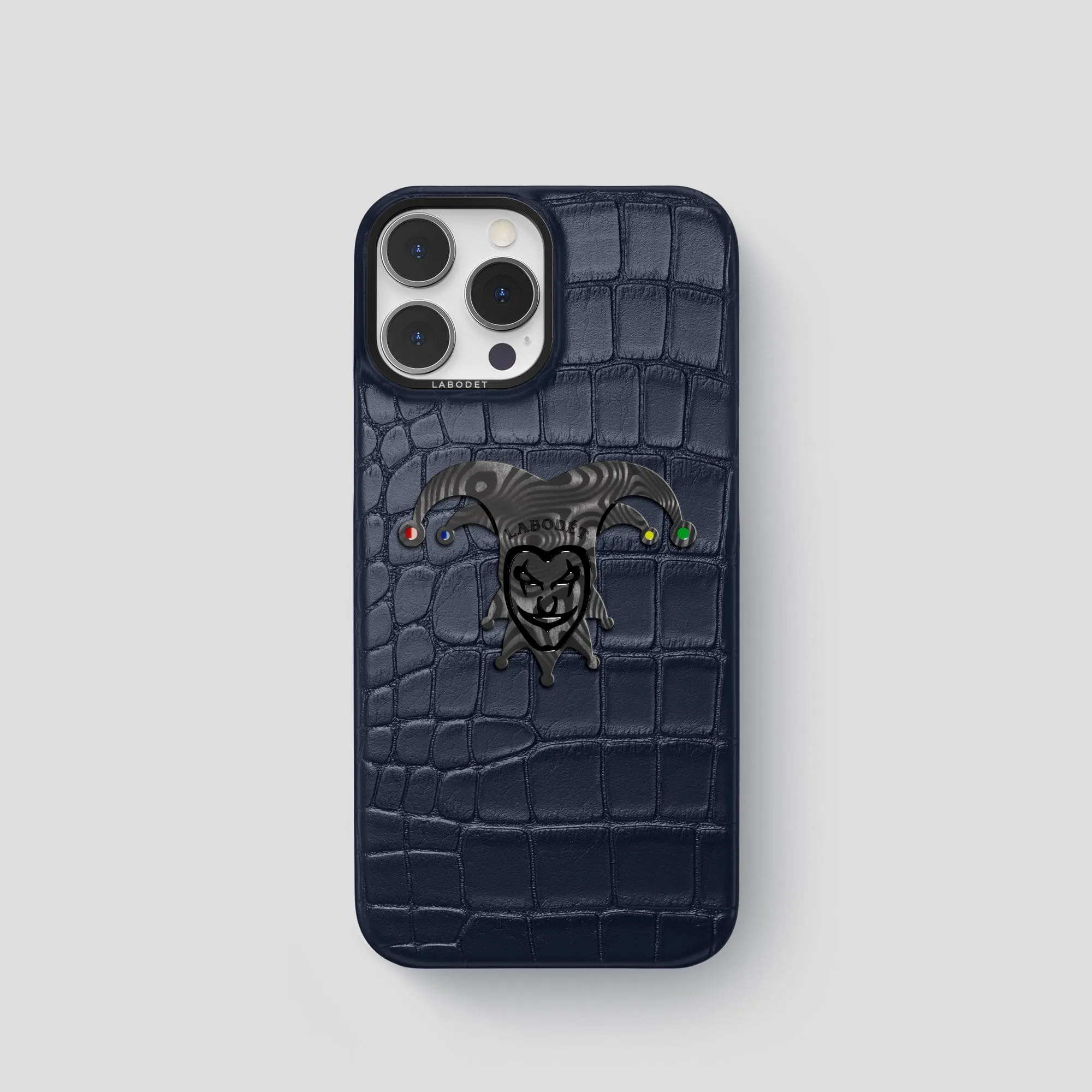 Classic Case With Carbon Joker For iPhone 15 Pro In Alligator Flexible Touch Shock Resistant