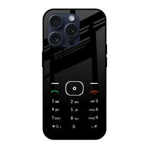 Classic Keypad Pattern Glass Case for iPhone 15 Pro Student Gear