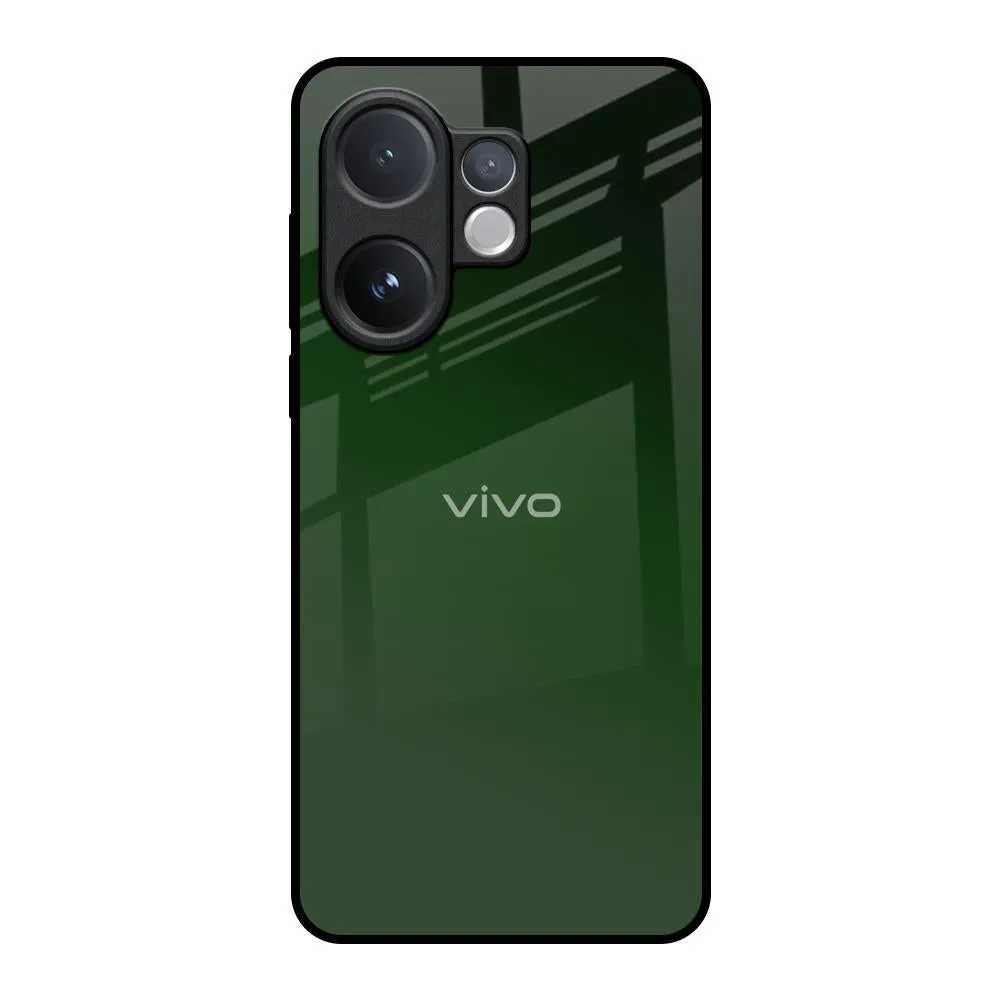 Refined Look Elegant Pattern Deep Forest Glass Case for Vivo V60 5G
