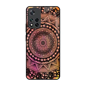 Hybrid Texture Design Sleek Texture Floral Mandala Glass Case for Mi 11i