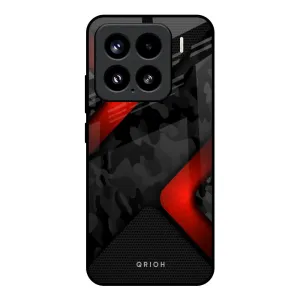 Slim Fitment Artistic Design Modern Camo Abstract Glass Case for Mi 15 5G