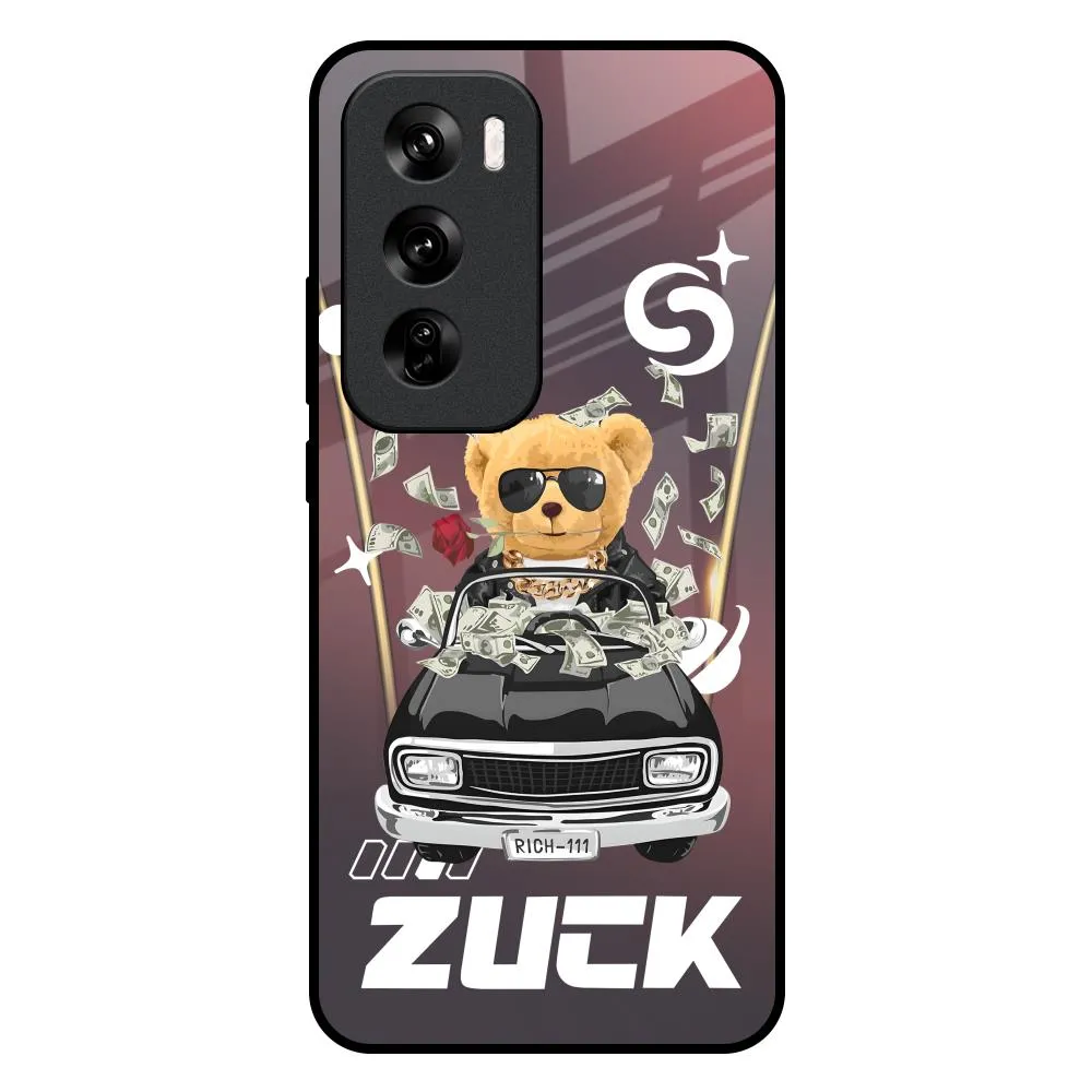 Stylish Texture Money Madness Glass Case for Oppo Reno 12 5G