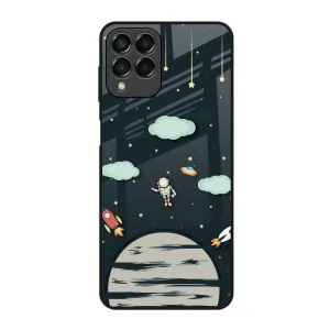 Clear Design Astronaut Dream Glass Case For Samsung Galaxy M53 5G