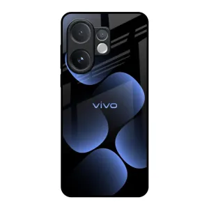 Five Blue Spots Glass Case for Vivo V60 5G Soft Edge Detail Flexible Edge Texture