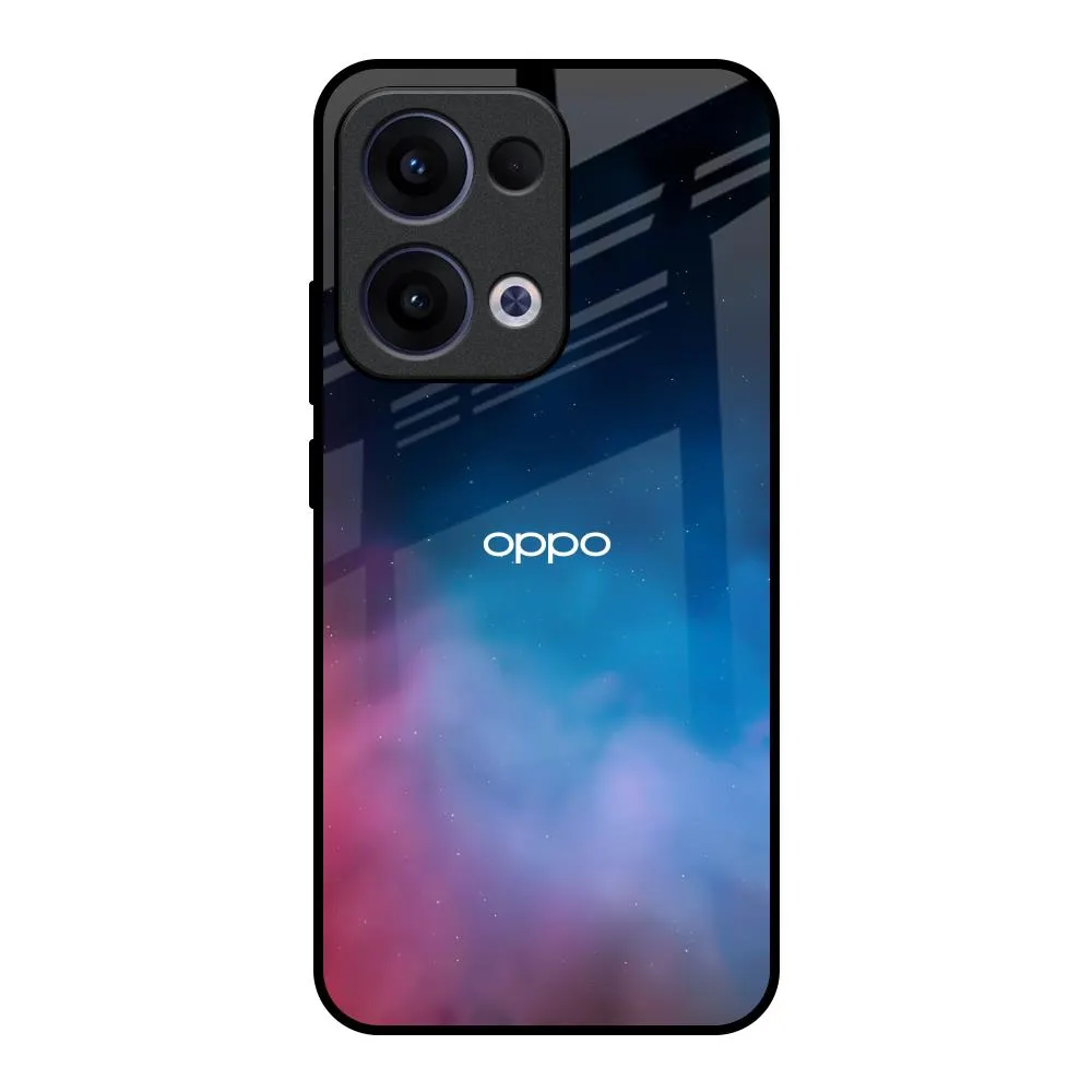 Cloudy Galaxy Glass Case for Oppo Reno13 5G Bold colors Dual Layer