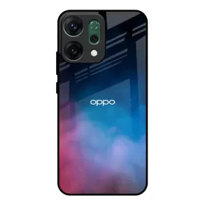 Clear Pattern Cloudy Galaxy Glass Case for Oppo Reno14 Pro 5G