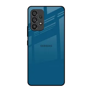 Cobalt Blue Glass Case for Samsung Galaxy A53 5G Futuristic style
