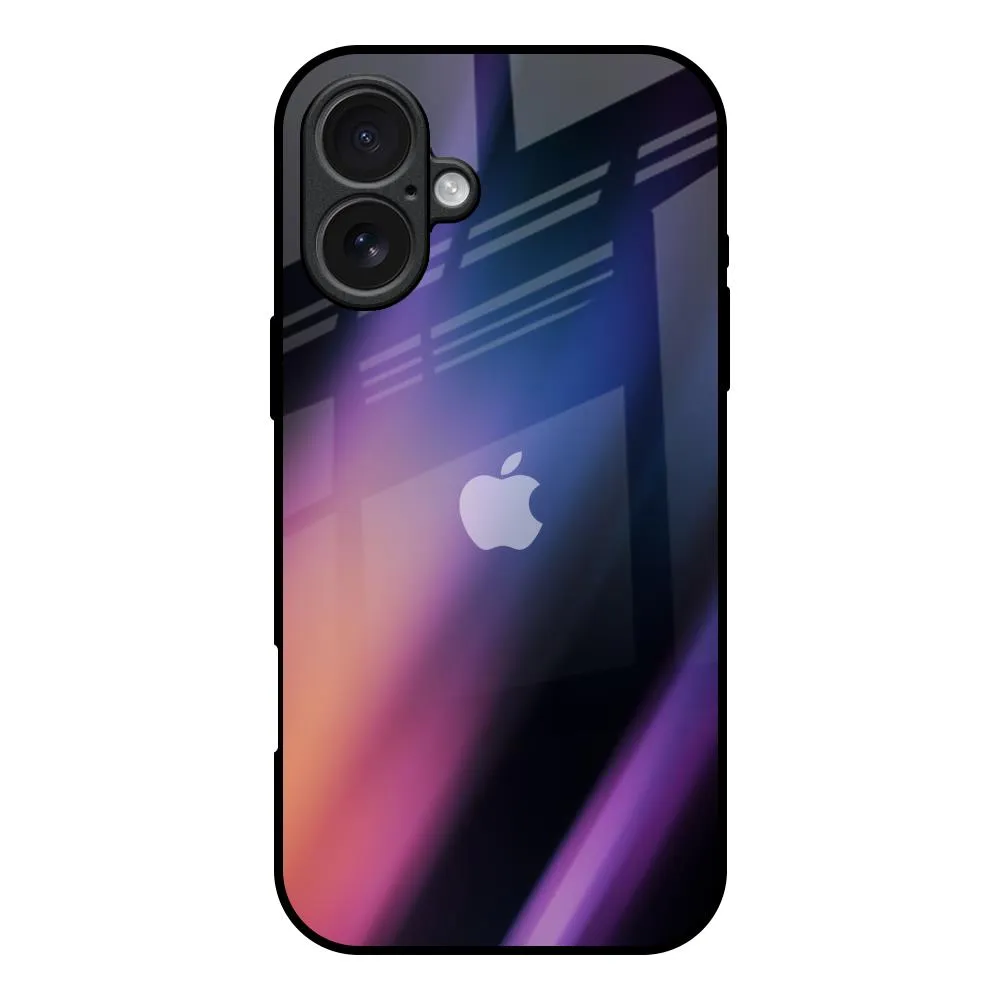 Rugged Frame Design Color Fluid Glass Case for iPhone 17