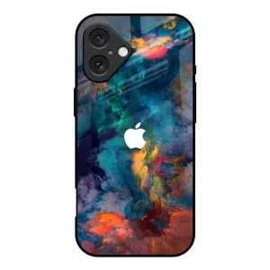 Colored Storm Glass Case for iPhone 16 Minimal Protection Protective Fit