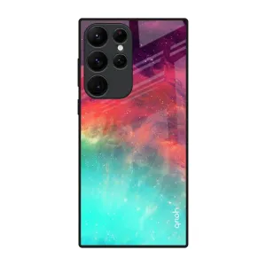 Colorful Aura Glass Case for Samsung Galaxy S22 Ultra 5G Trendy Aesthetic Slim Edge