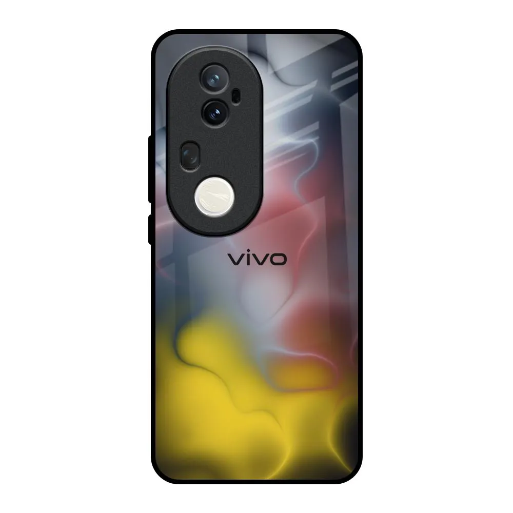 Colorful Smoke Glass Case for Vivo T4 Ultra 5G Matte Finish Textured Grip