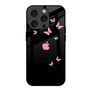Fly Butterfly Glass Case for iPhone 15 Pro Color Finish Glossy surface