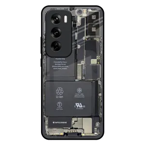 Creative Artwork Vivid Pattern Design Skeleton Inside Glass Case for Oppo Reno 12 Pro 5G