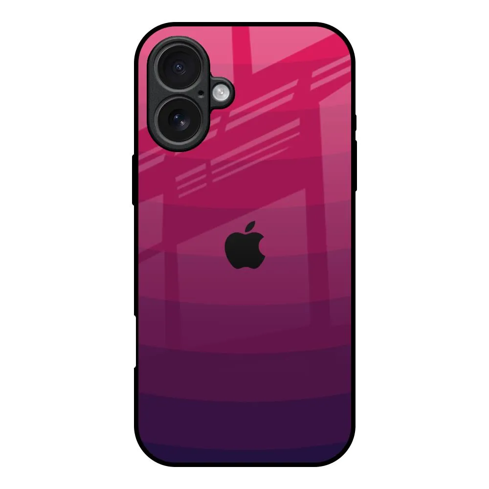 Strong protection Comfort Edge Texture Wavy Pink Pattern Glass Case for iPhone 17