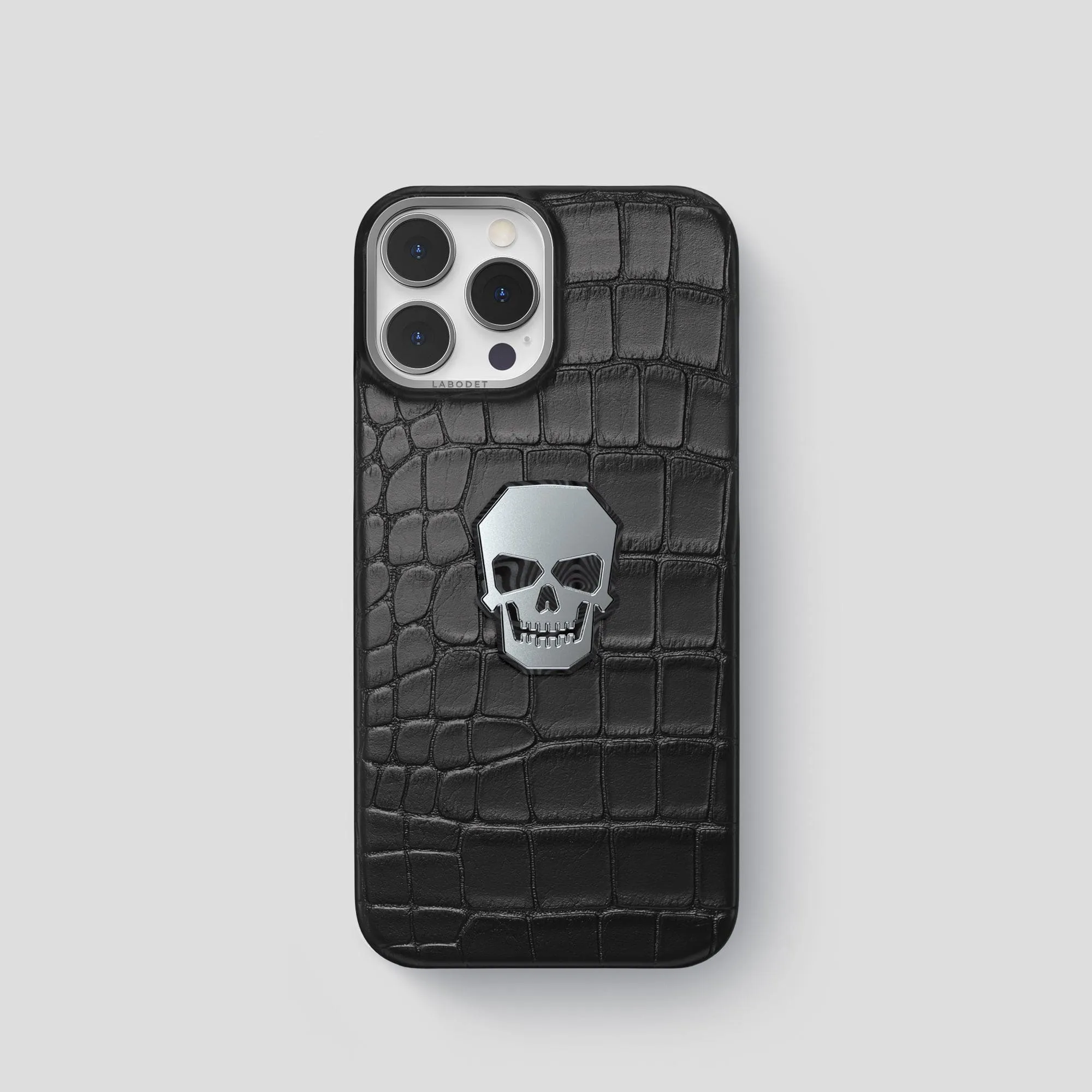Flexible Layer Design High protection Classic Case With Titanium Skull For iPhone 15 Pro In Alligator