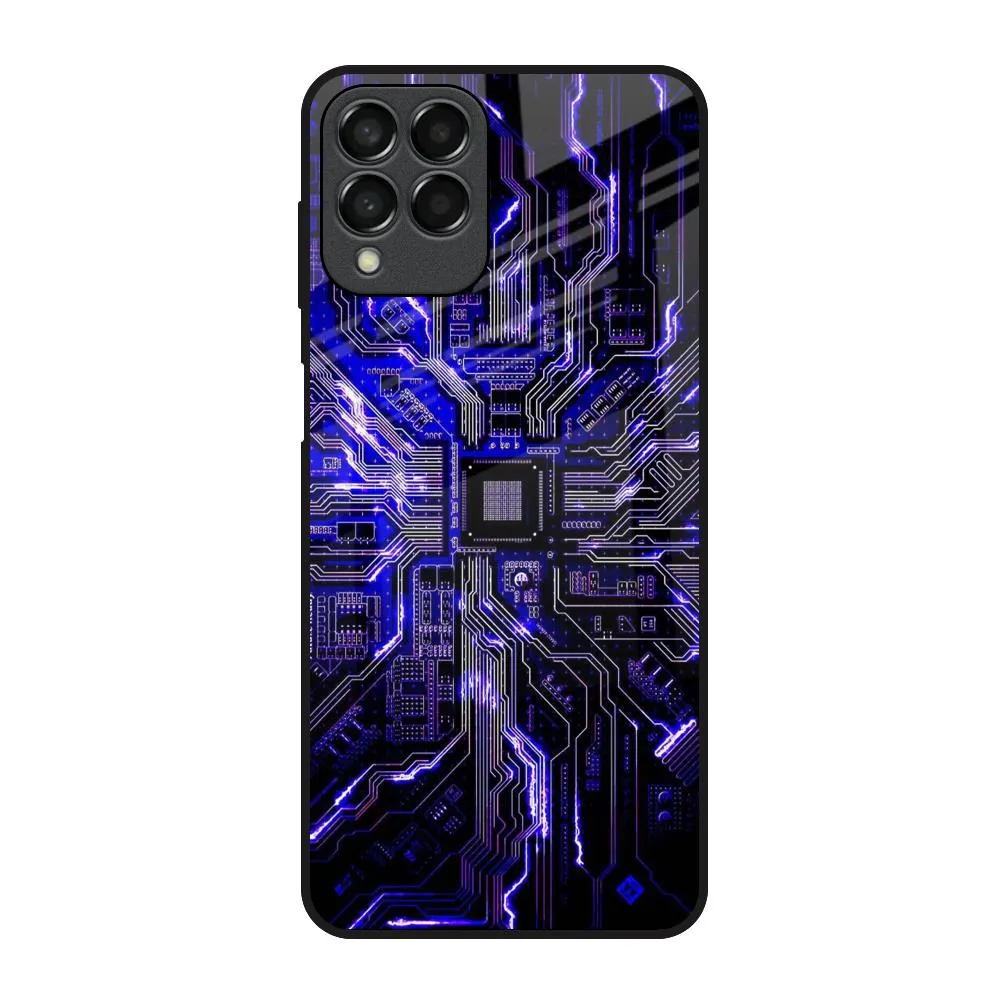 Smooth Look Bold Look Techno Color Pattern Glass Case For Samsung Galaxy M53 5G