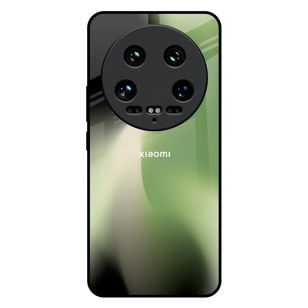 Shockproof Frame Sporty Appeal Green Tornado Glass Case for Mi 14 Ultra 5G