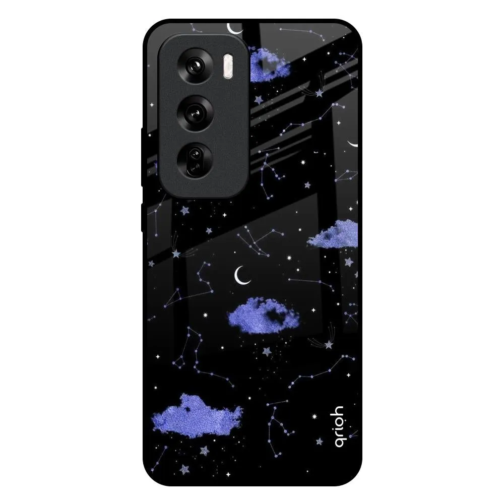 Constellations Glass Case for Oppo Reno 12 Pro 5G Soft Texture