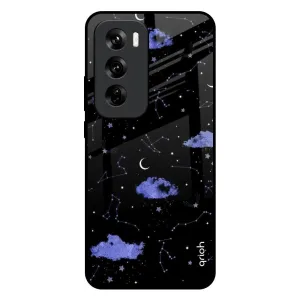 Constellations Glass Case for Oppo Reno 12 Pro 5G Soft Texture