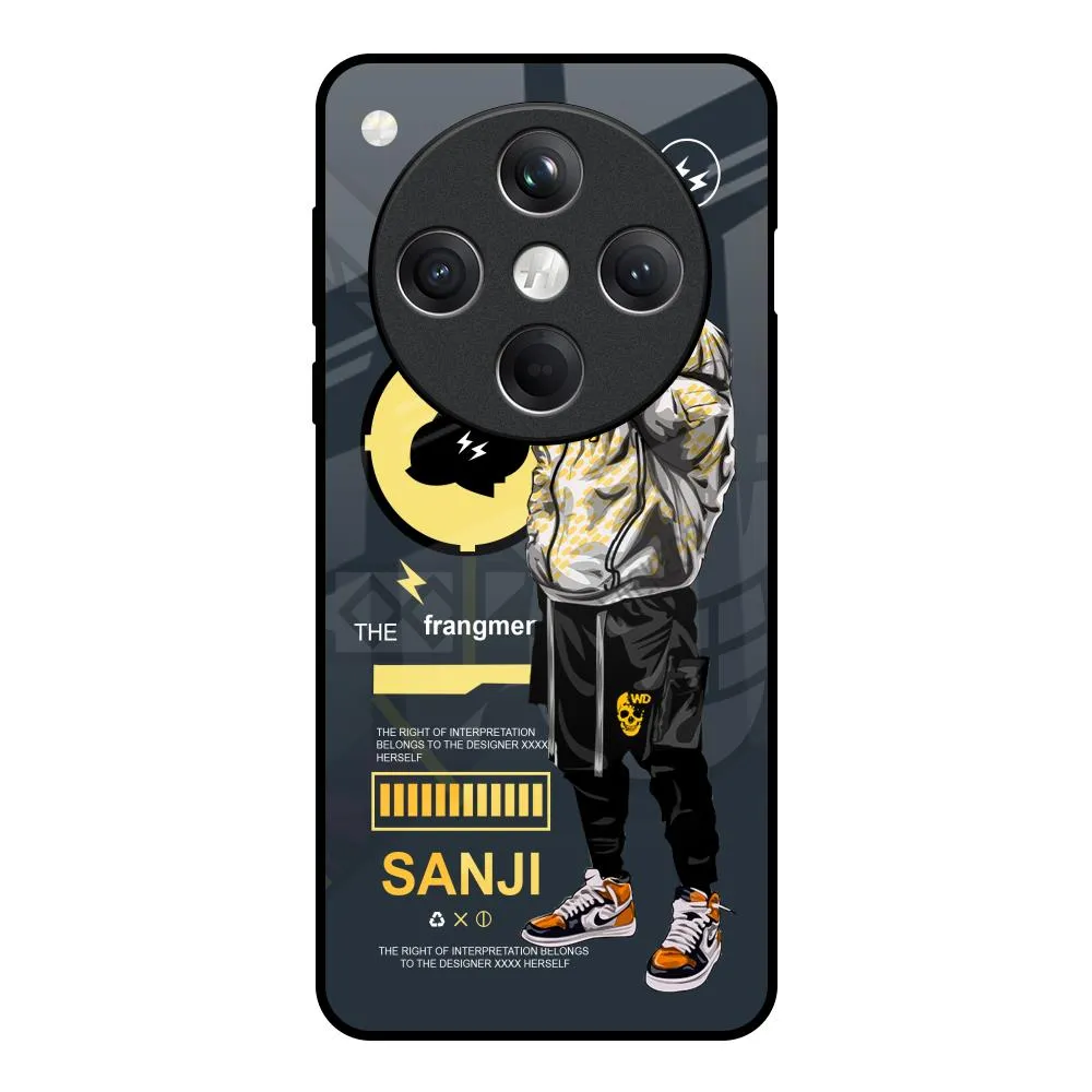 Cool Sanji Glass Case for Oppo Find X8 5G Luxury Shine Shock Resistant