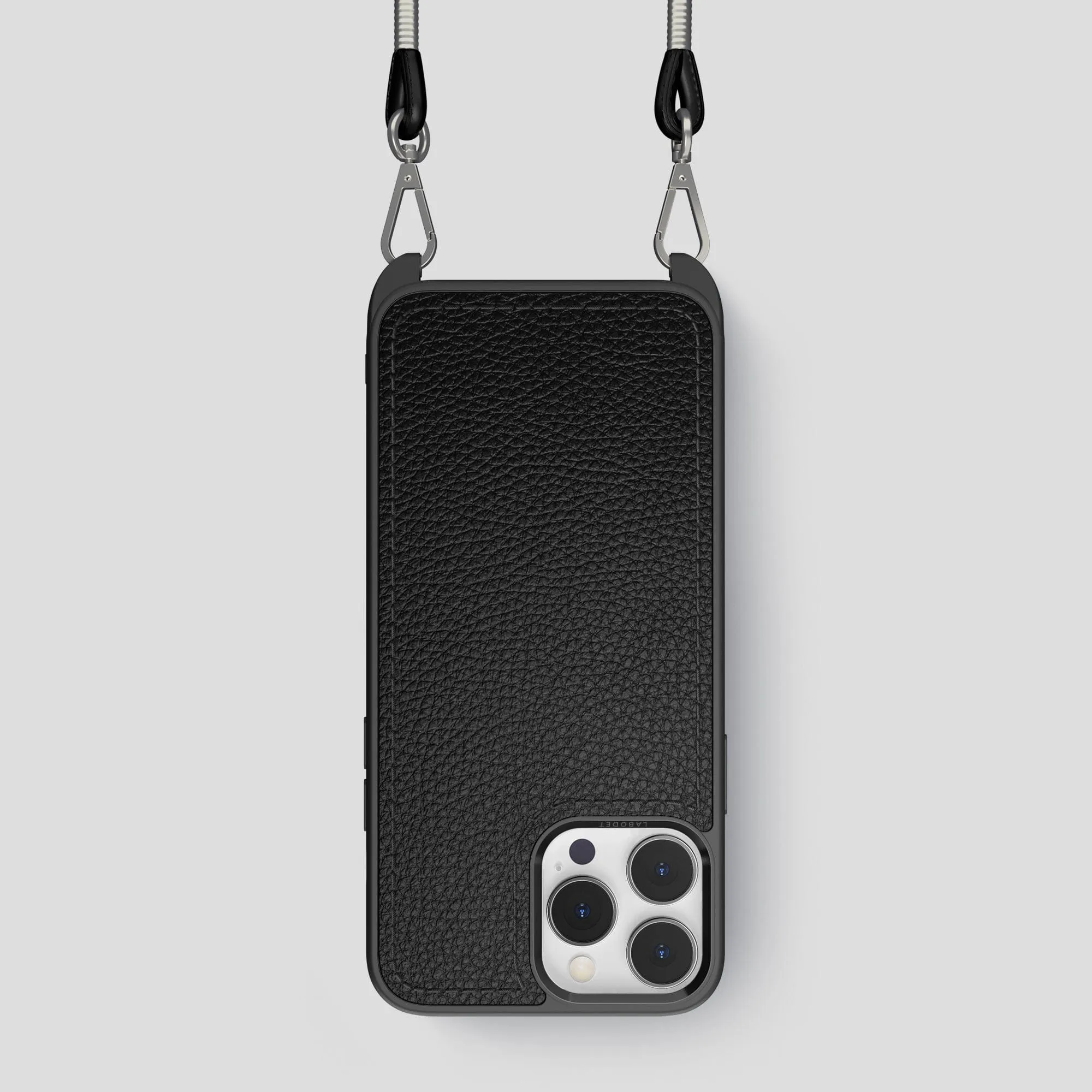 Smart Accessory Classic Texture Crossbody Sport Case For iPhone 15 Pro In Calf