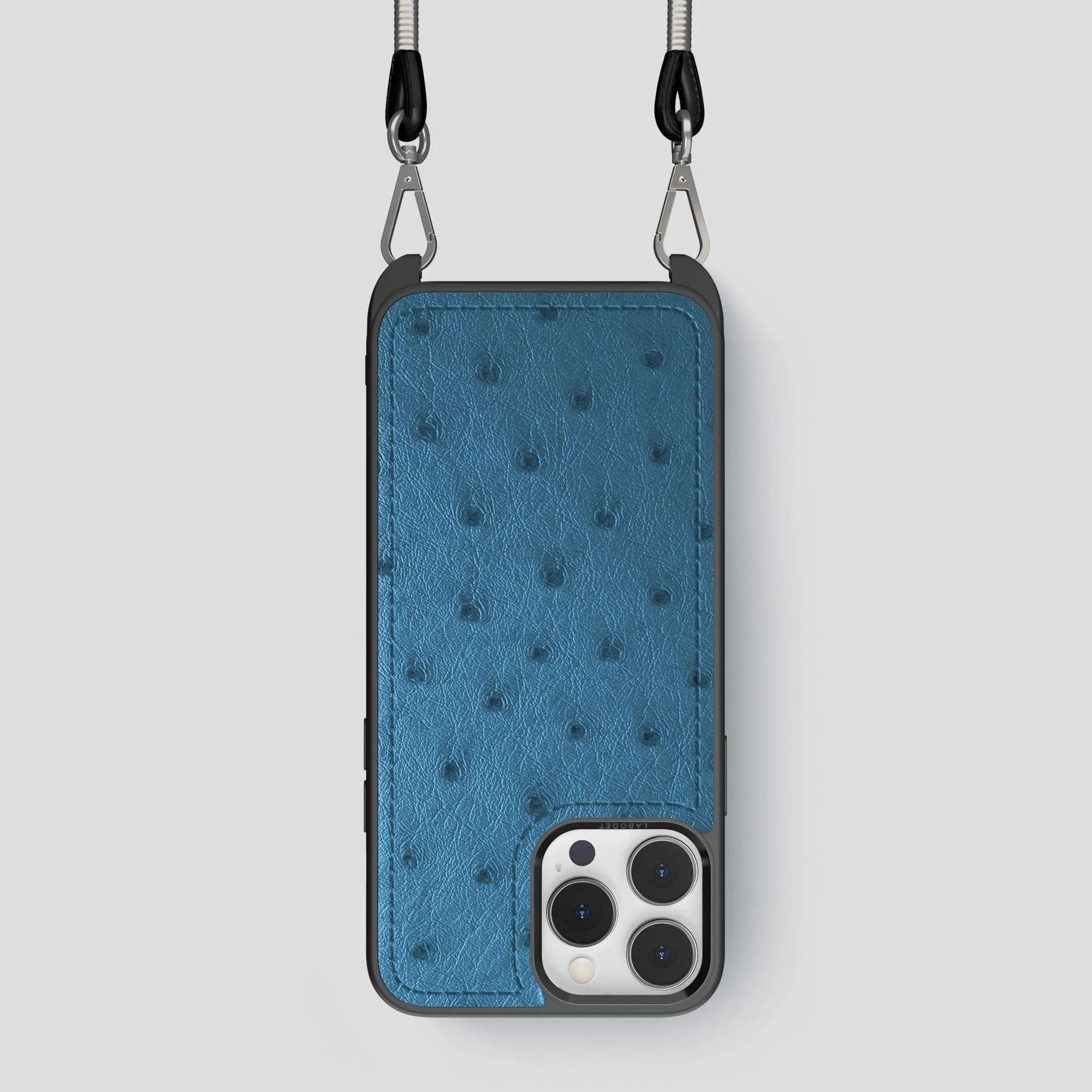 Modern Texture Protective Structure Crossbody Sport Case For iPhone 15 Pro In Ostrich