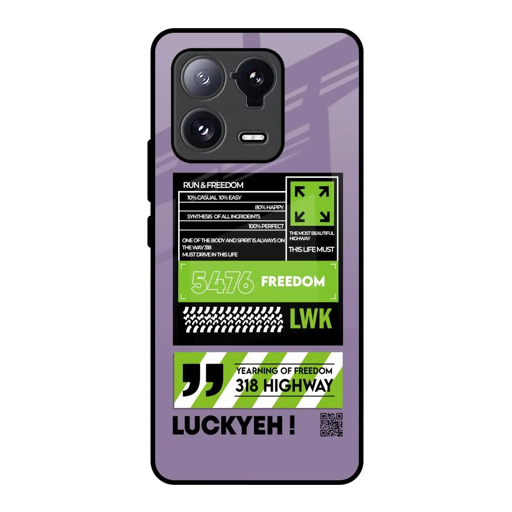 Run & Freedom Glass Case for Mi 13 Pro elegant design