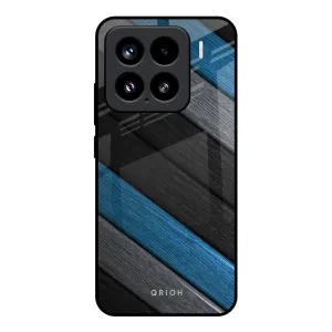 Multicolor Wooden Effect Glass Case for Mi 15 5G Office Accessory Durable Look