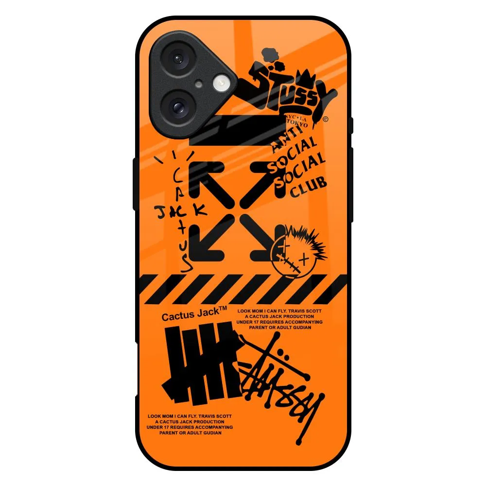 Anti Social Club Glass Case for iPhone 16 Plus Impact Cushion Grip Texture