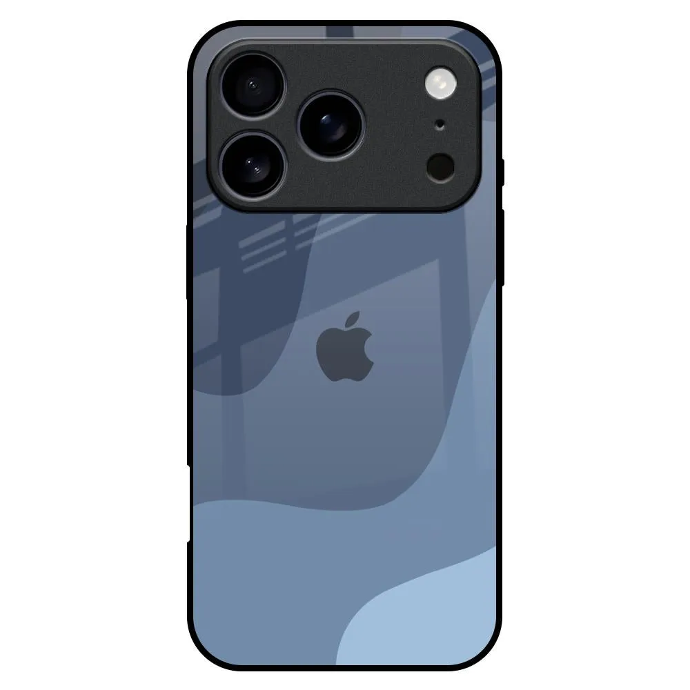 Soft Edge high quality build Navy Blue Ombre Glass Case for iPhone 17 Pro Max