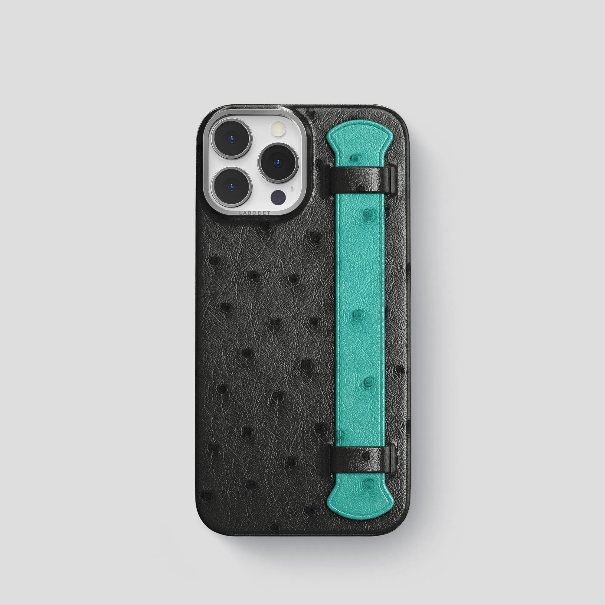 Handle Case Color?? For iPhone 15 Pro In Ostrich Patterned Design